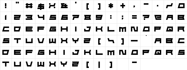 FoughtKnight Die Regular  glyph index