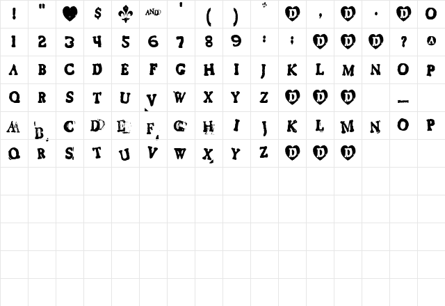 Fingerprints Regular  glyph index