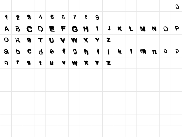 Shodo Regular  glyph index