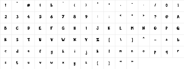 Shaped Corner-Basic Regular  glyph index