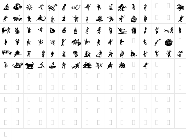 DF Primitives Regular  glyph index