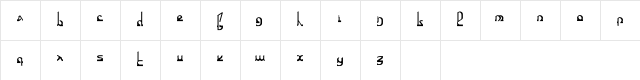 Eurokufic Regular  glyph index