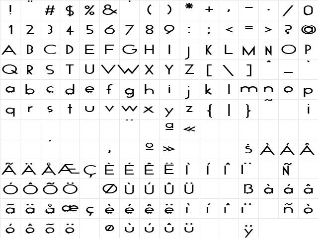 Time 3 Regular  glyph index