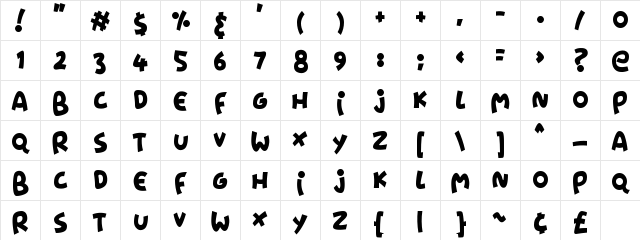 Pumpkin Soup Regular  glyph index