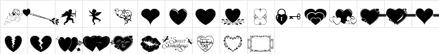 wmvalentine1 Regular  glyph index