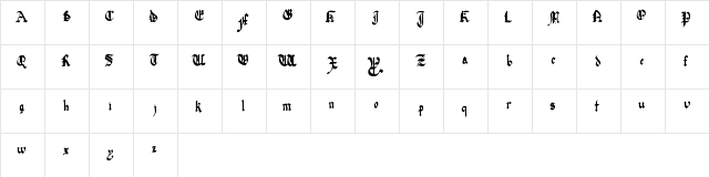 quadrata preciosa Medium  glyph index