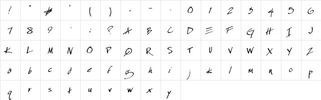 EspecialKayDemo Regular  glyph index