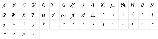 Sexy Beachy Regular  glyph index