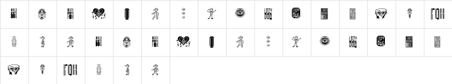 The Quick Dog Regular  glyph index
