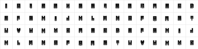 Metallic Inverted Regular  glyph index