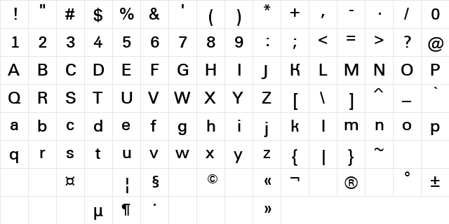 a_GroticLt Bold  glyph index