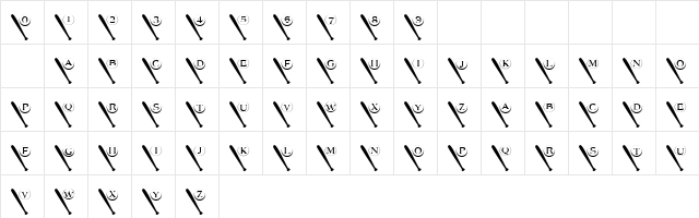 101! Spring Trainin' Regular  glyph index