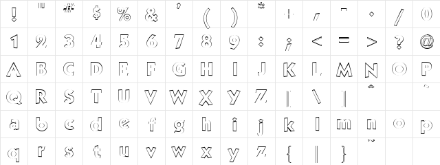 CABLE Normal  glyph index