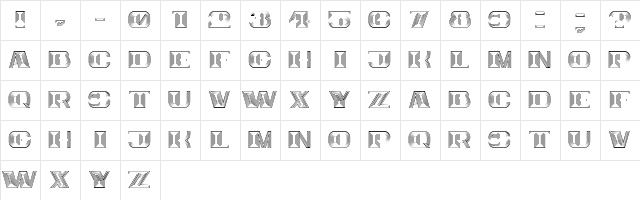 Bigger Regular  glyph index
