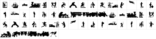 Scherenschnitte Regular  glyph index