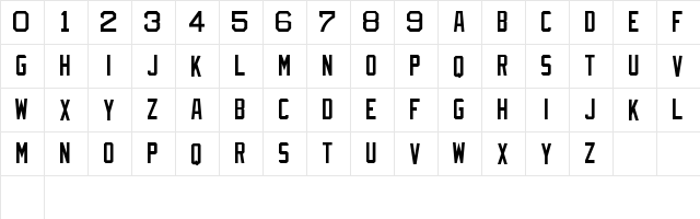 MLB Red Sox Regular  glyph index
