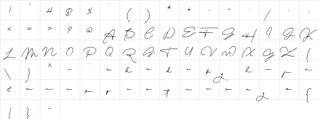 Romalin Heart Regular  glyph index