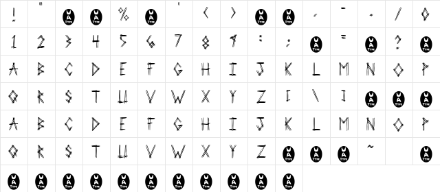 2 Prong Tree Regular  glyph index