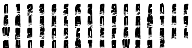 Kolossal black Regular  glyph index