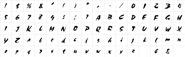 Pitviper Oblique  glyph index