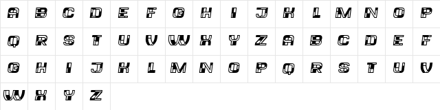Trader Book Italic  glyph index