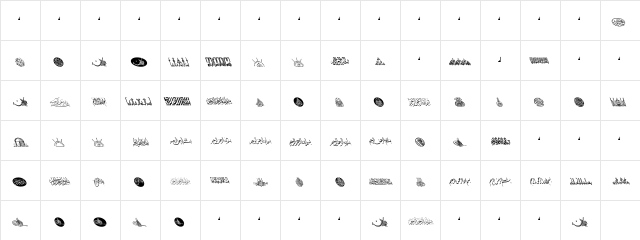 MCS Basmalah italic. Normal  glyph index