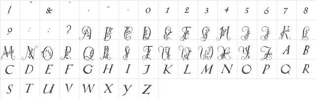 Springtime Capitals Normal  glyph index