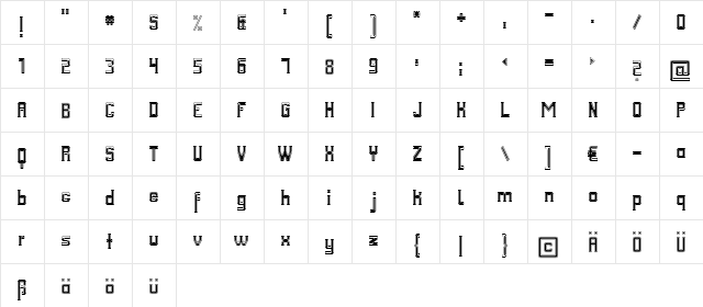 FM College Team in&out Regular  glyph index