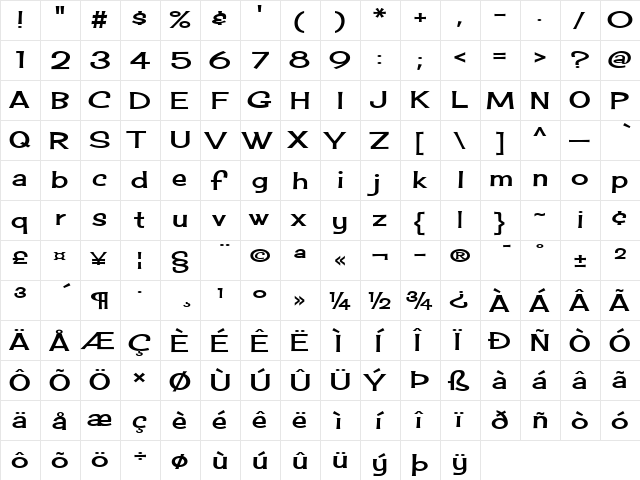 Cherry Cream Soda Regular  glyph index