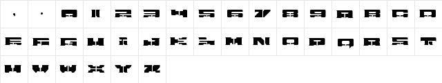 KnighTron Regular  glyph index