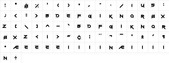 Vermin Vibes Roundhouse Regular  glyph index