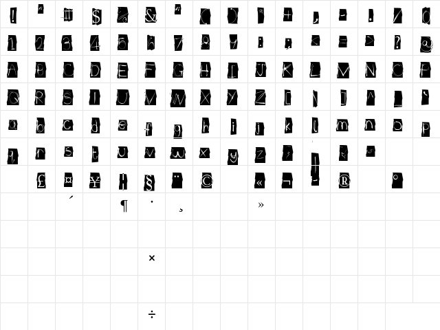 Illuminate Regular  glyph index