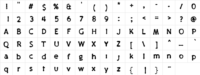 PajamaPantsBold Bold  glyph index