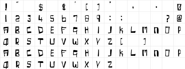 Cromatic San Regular  glyph index
