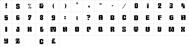 Wowser Display Caps SSi Regular  glyph index