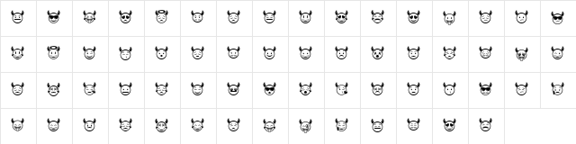 Devil Emoji Regular  glyph index