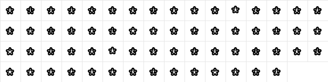 Night Dreams Regular  glyph index