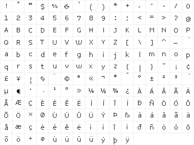CPCompanyFlash Big  glyph index