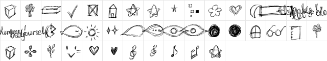 go around the books - symbols Regular  glyph index