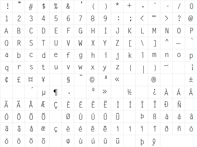 Celebration Day 11 Regular  glyph index