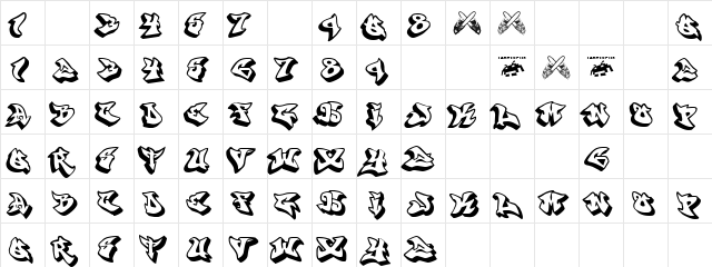 graffonti .3d.drop. 3d.drop  glyph index