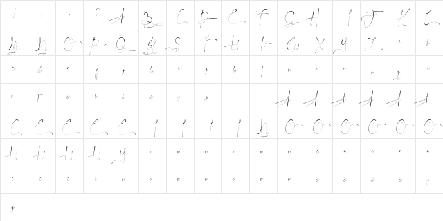 JohnAsttern - Demo Regular  glyph index