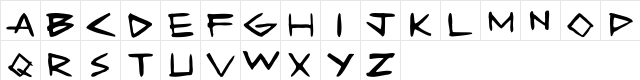 Cretin Regular  glyph index