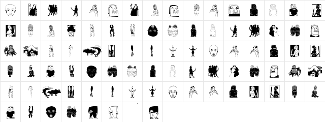 EthnicReconstructions Regular  glyph index