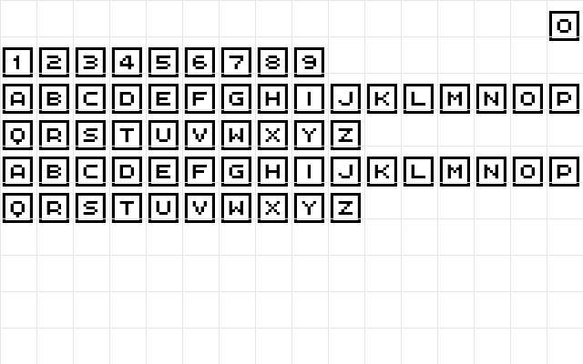FFF Interface03 Regular  glyph index
