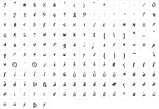 FZ UNIQUE 17 SPIKED Normal  glyph index