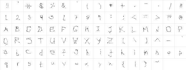 devirginized Regular  glyph index