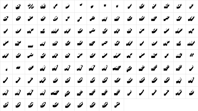 PT Perspective Normal  glyph index