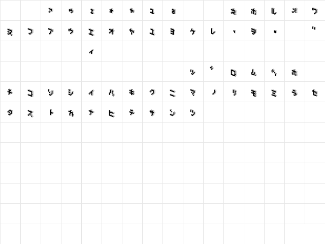 DemonCubicBlock NKP Black Regular  glyph index
