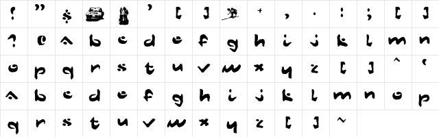 Dust Mites Normal  glyph index